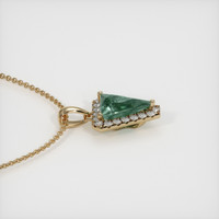 0.93 Ct. Bluish Green Sapphire Pendant, 14K Yellow Gold 3