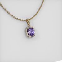 0.80 Ct. Sapphire Pendant, 14K Yellow Gold 2