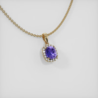 4.28 Ct. Sapphire Pendant, 14K Yellow Gold 2