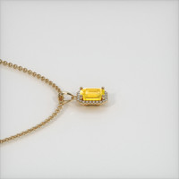 7.62 Ct. Orangish Yellow Sapphire Pendant, 14K Yellow Gold 3