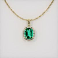 Emerald Pendant 3.30 Ct., 18K Yellow Gold Preview