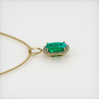 3.30 Ct. Emerald Pendant, 18K Yellow Gold 3