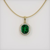 2.71 Ct. Emerald   Pendant, 18K Yellow Gold 1