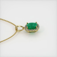 1.26 Ct. Emerald Pendant, 18K Yellow Gold 3