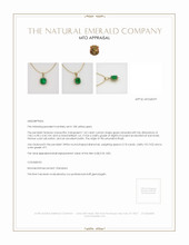 Emerald Pendant 1.42 Ct. 18K Yellow Gold Appraisal