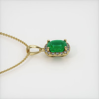 1.42 Ct. Emerald  Pendant - 18K Yellow Gold