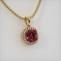 3.10 Ct. Gemstone Pendant, 18K Yellow Gold 2