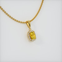 0.63 Ct. Yellow Sapphire Pendant, 18K Yellow Gold 2