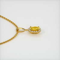 0.63 Ct. Sapphire Pendant, 18K Yellow Gold 3