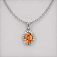 0.93 Ct. Gemstone Pendant, Platinum 950 1