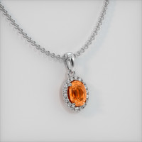 0.93 Ct. Gemstone Pendant, Platinum 950 2