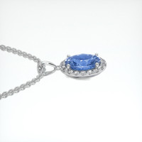 2.25 Ct. Blue Sapphire Pendant, Platinum 950 3