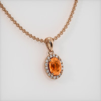 0.93 Ct. Gemstone Pendant, 14K Rose Gold 2