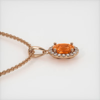 0.93 Ct. Gemstone Pendant, 14K Rose Gold 3