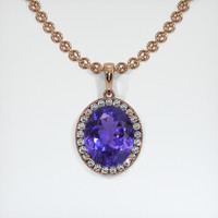 4.42 Ct. Gemstone Pendant, 14K Rose Gold 1