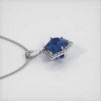 1.84 Ct. Blue Sapphire Pendant, 14K White Gold 3