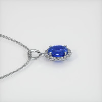 2.75 Ct. Sapphire Pendant, 14K White Gold 3