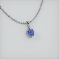 1.88 Ct. Sapphire Pendant, 14K White Gold 2
