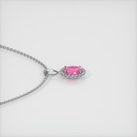 0.60 Ct. Sapphire Pendant, 14K White Gold 3