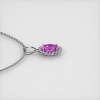 0.54 Ct. Sapphire Pendant, 14K White Gold 3