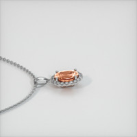0.75 Ct. Sapphire Pendant, 14K White Gold 3