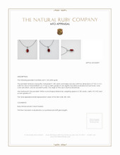 Ruby Pendant 1.08 Ct. 14K White Gold Appraisal