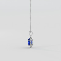 1.51 Ct. Blue Sapphire Pendant, 14K White Gold 3
