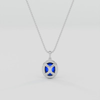 1.51 Ct. Blue Sapphire Pendant, 14K White Gold 4