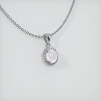 1.12 Ct. White Sapphire Pendant, 14K White Gold 2