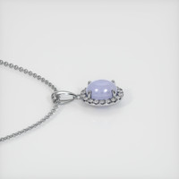 3.27 Ct. Bluish Purple Sapphire Pendant, 14K White Gold 3