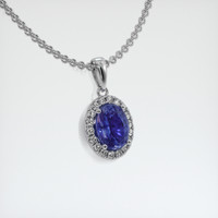 1.61 Ct. Sapphire Pendant, 14K White Gold 2