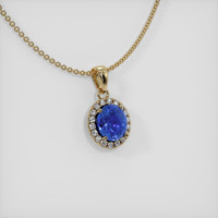 2.75 Ct. Sapphire Pendant, 14K Yellow Gold 2