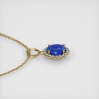 2.75 Ct. Sapphire Pendant, 14K Yellow Gold 3