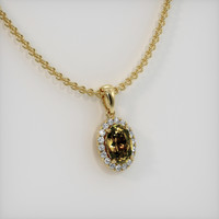 1.15 Ct. Gemstone Pendant, 14K Yellow Gold 2