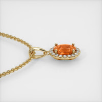 0.93 Ct. Gemstone Pendant, 14K Yellow Gold 3