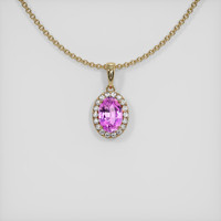0.54 Ct. Sapphire Pendant, 14K Yellow Gold 1