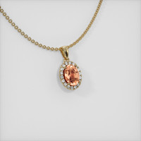 0.75 Ct. Sapphire Pendant, 14K Yellow Gold 2