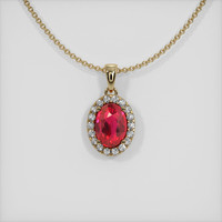 2.03 Ct. Ruby Pendant, 14K Yellow Gold 1