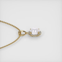 1.12 Ct. White Sapphire Pendant, 14K Yellow Gold 3