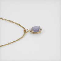7.92 Ct. Bluish Grey Sapphire Pendant, 14K Yellow Gold 3
