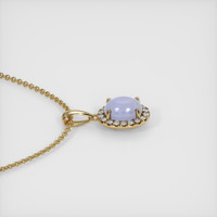 3.27 Ct. Bluish Purple Sapphire Pendant, 14K Yellow Gold 3