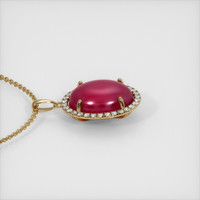 17.55 Ct. Purplish Red Ruby Pendant, 14K Yellow Gold 3