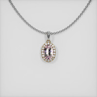 0.49 Ct. Sapphire Pendant, 14K Yellow & White 1