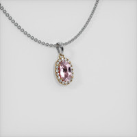 0.49 Ct. Sapphire Pendant, 14K Yellow & White 2