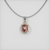 1.20 Ct. Sapphire Pendant, 14K Yellow & White 1