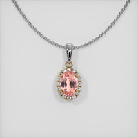 1.80 Ct. Sapphire Pendant, 14K Yellow & White 1