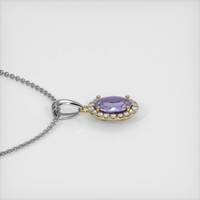 0.57 Ct. Sapphire Pendant, 14K Yellow & White 3