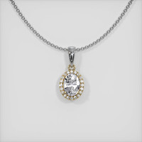 0.77 Ct. Sapphire Pendant, 14K Yellow & White 1