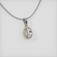 0.77 Ct. Sapphire Pendant, 14K Yellow & White 2