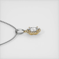 0.77 Ct. Sapphire Pendant, 14K Yellow & White 3